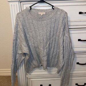 Grey rugged edge sweater